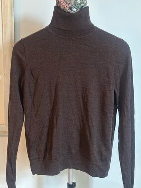 GAP Merino Turtleneck Sweater Terra Brown M